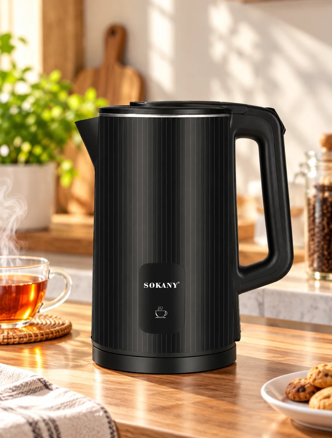 SOKANY SK-SH-1061 2.5L Electric Kettle – 1500W High Power Stainless Steel Kettle